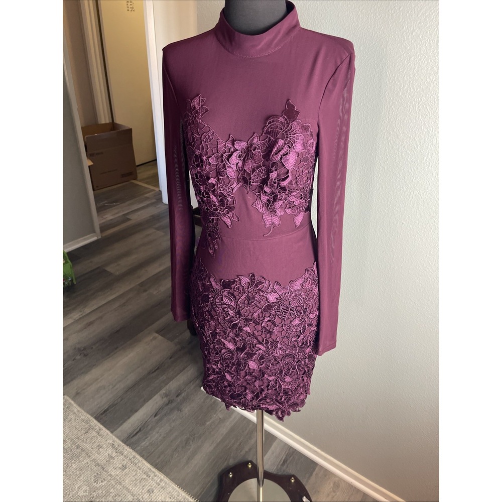 Entry Women Dress Burgundy Size M